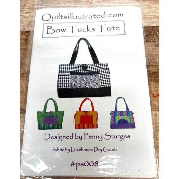 Quiltsillustrated Bow Tucks Tote Sewing Pattern By Penny Sturges - Picture 1 of 2